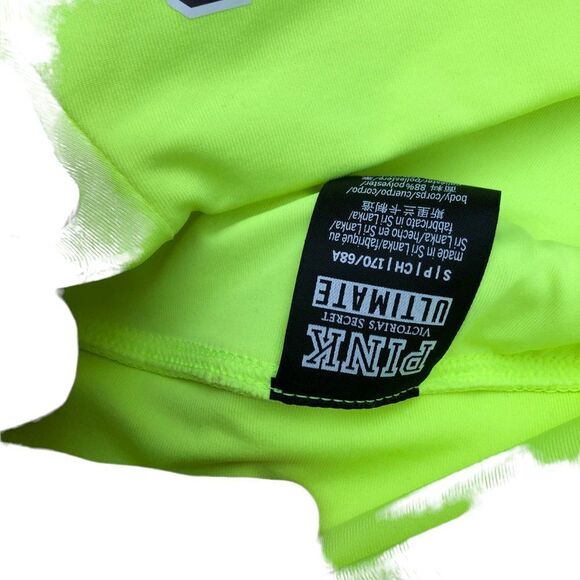 Brand New Pink By Victoria's Secret Neon Green Shorts Small - Picture 9 of 9